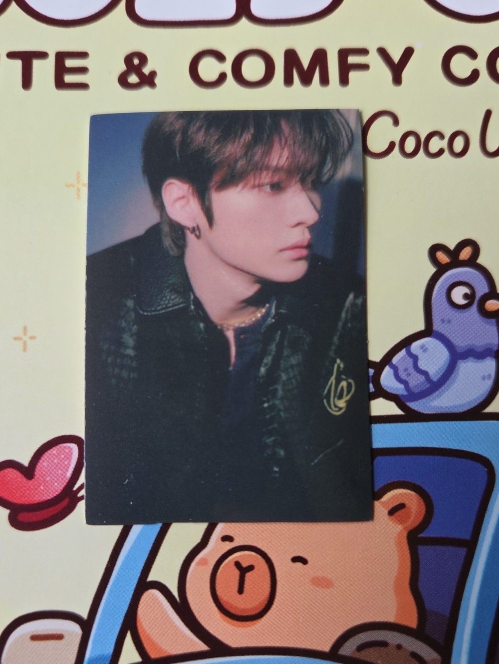 K-Pop Idol Photocard Straykids Sticker - Dark Green Jacket Portrait